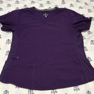 Med Couture Rich Purple V-Neck Scrub Top
